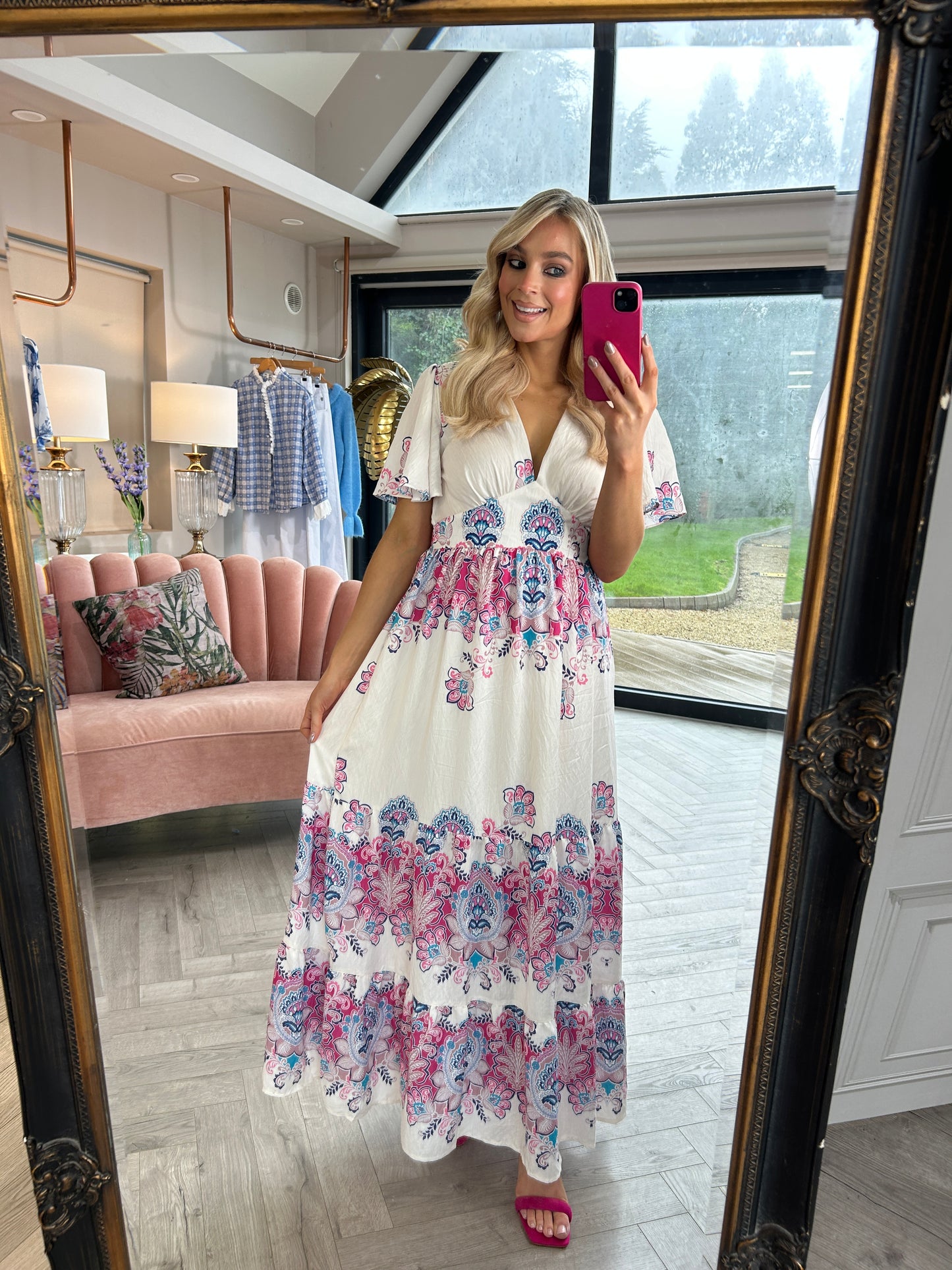 Claudia Boho Print Dress