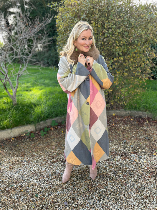 Argyle Long Coat