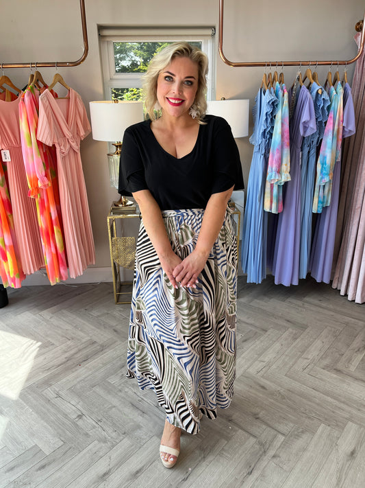 Santina Blue Dress Plus