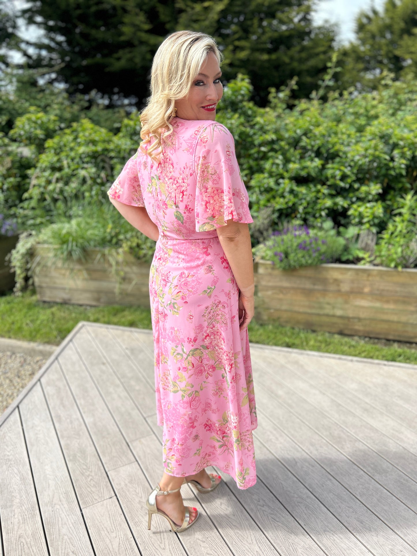 Daisy Midi Dress Pink