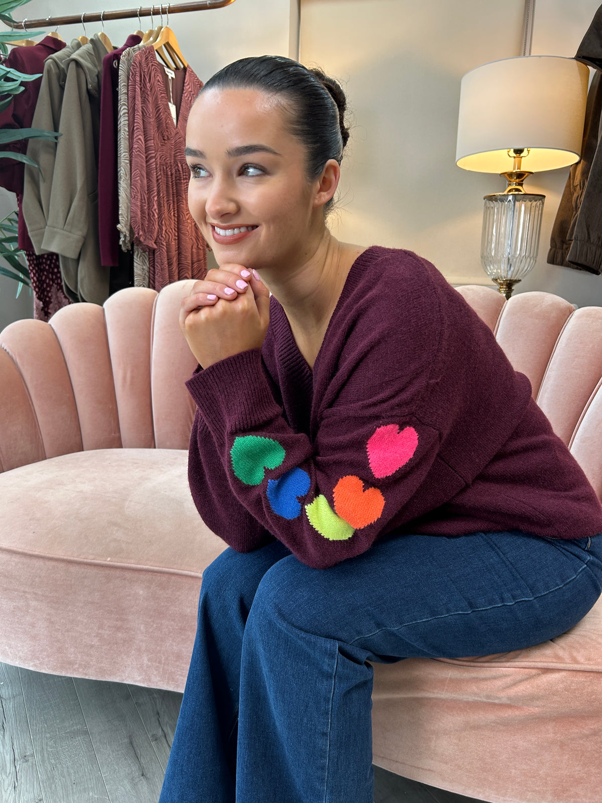Nadine Heart Jumper