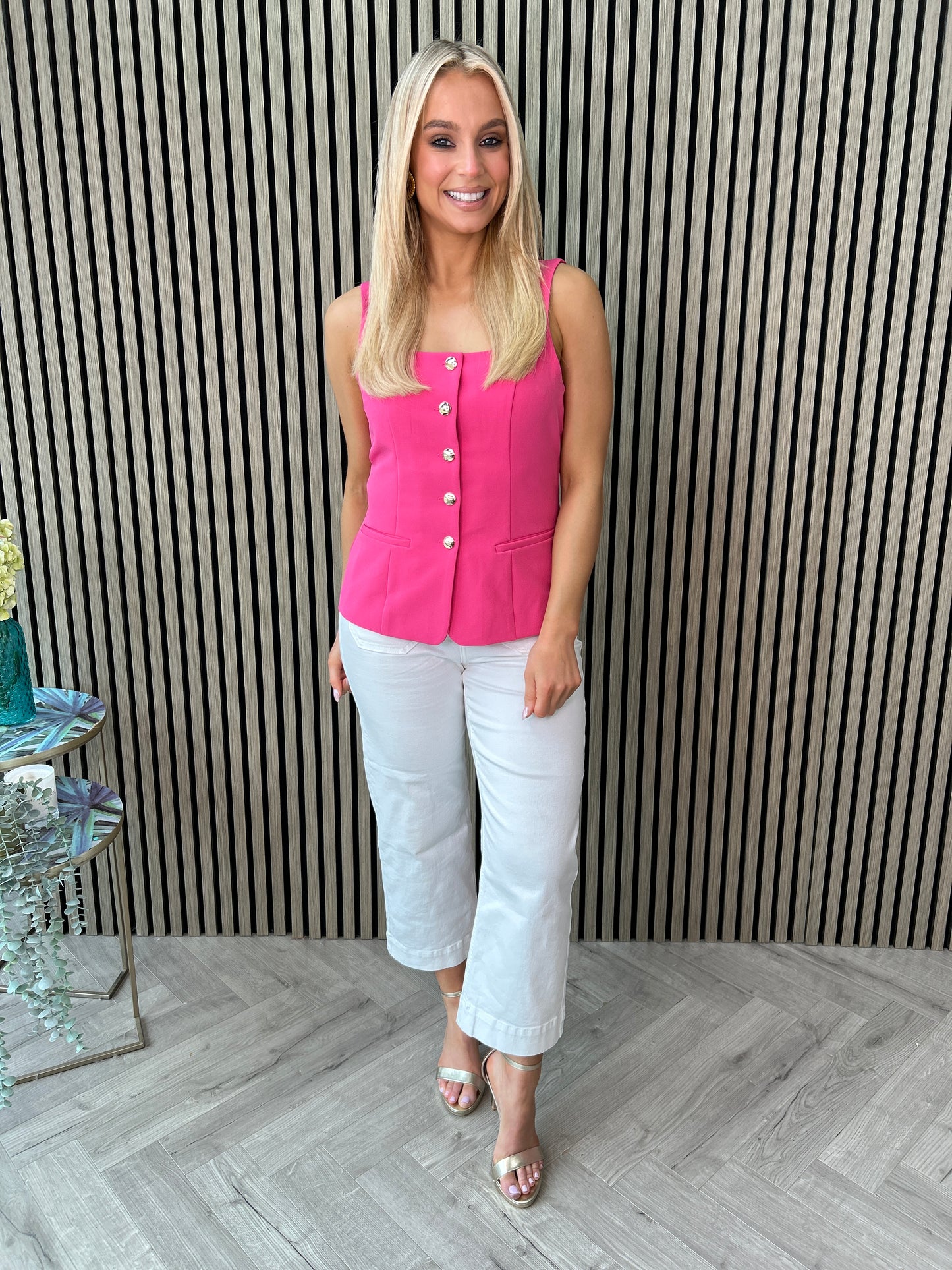 Janice Waistcoat Fuchsia