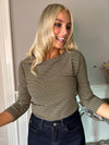 Molly Stripe Top Moss