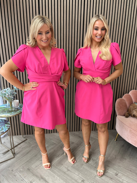 Bridget Mini Dress Fuschia