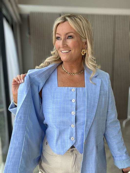 Edlyn Waistcoat Sky