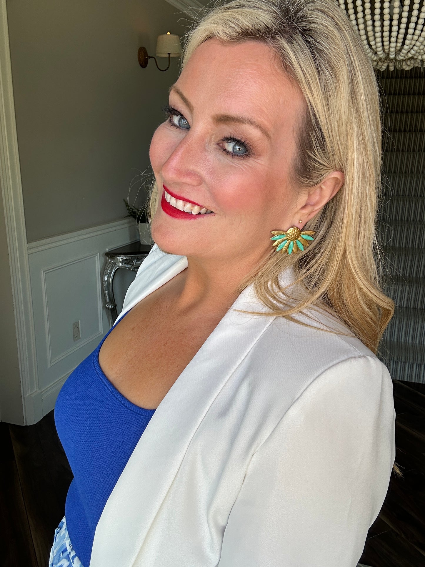 Beatrix Earrings Aqua