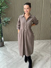 Hazel Shirt Dress Biscuit