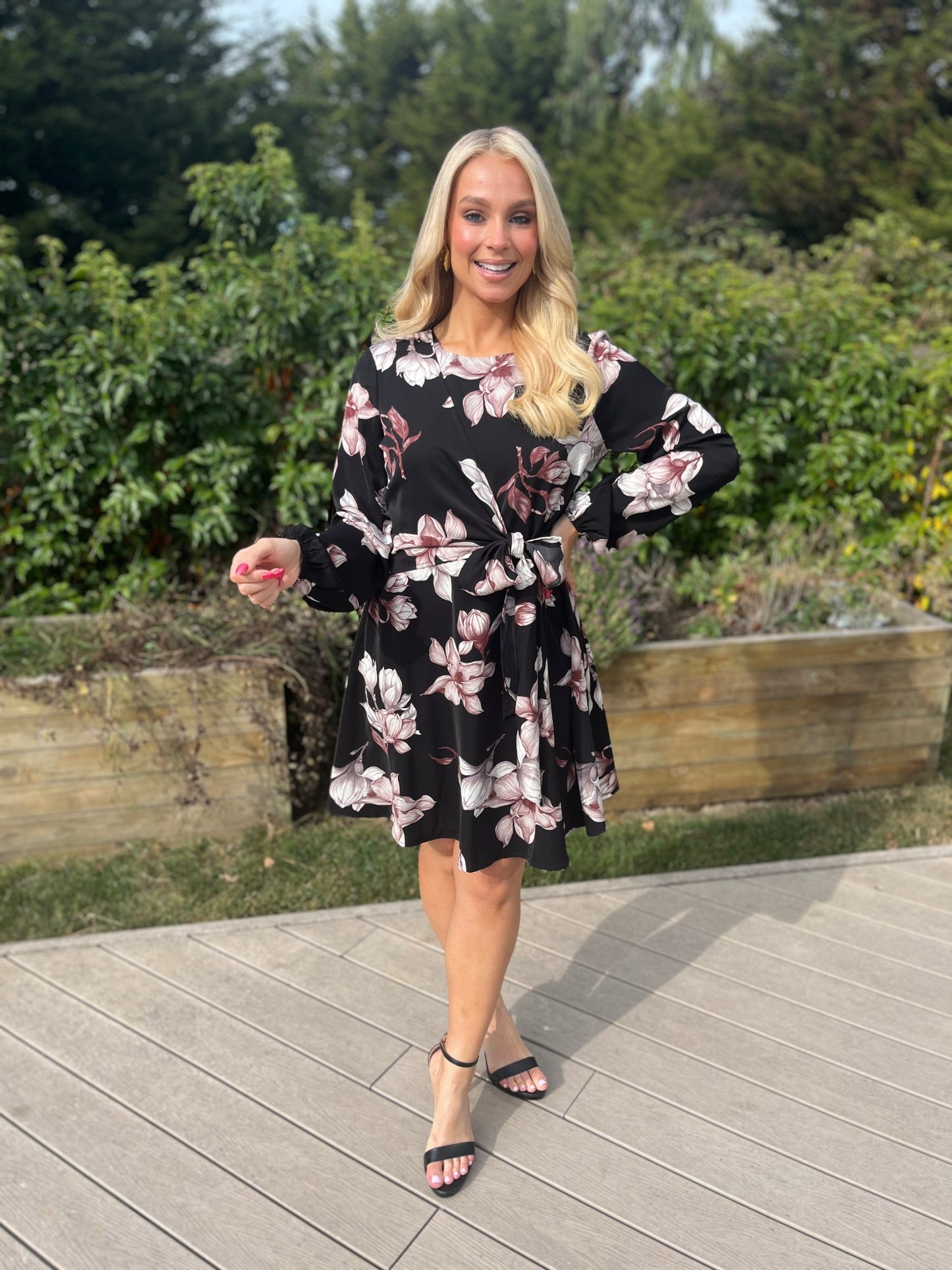Grace Dress Black Floral - Image 3