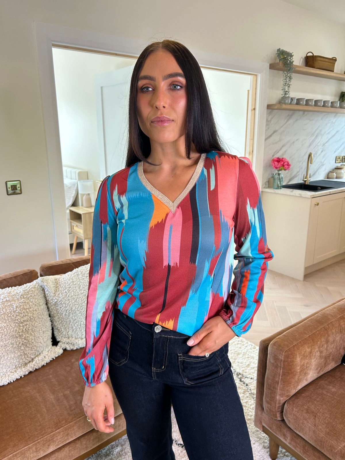 Lydia V Neck Top - Image 7