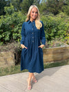 Hazel Shirt Dress Teal - Image unknown