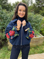 Clara Embroidered Bomber Navy