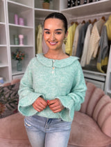 Anais Green Ruffle Jumper - Image 5