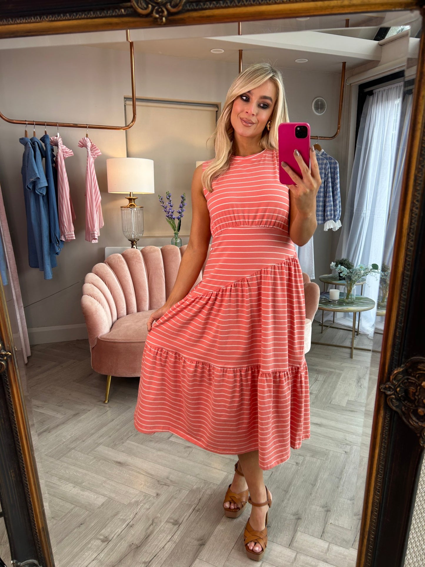 Effie Dress Coral - Image 5