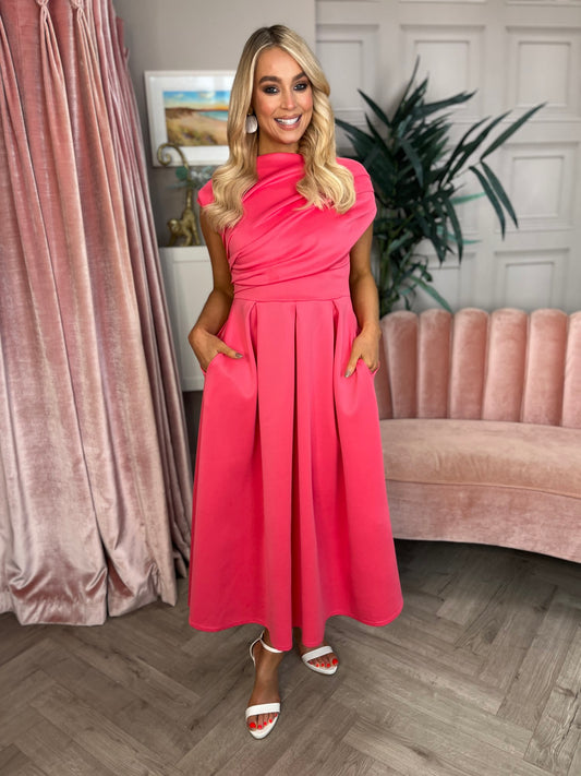 Betty Skater Dress Coral - Image 7