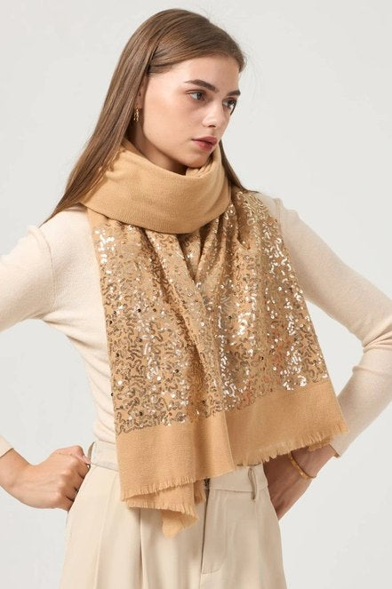 Camel Sparkle Scarf