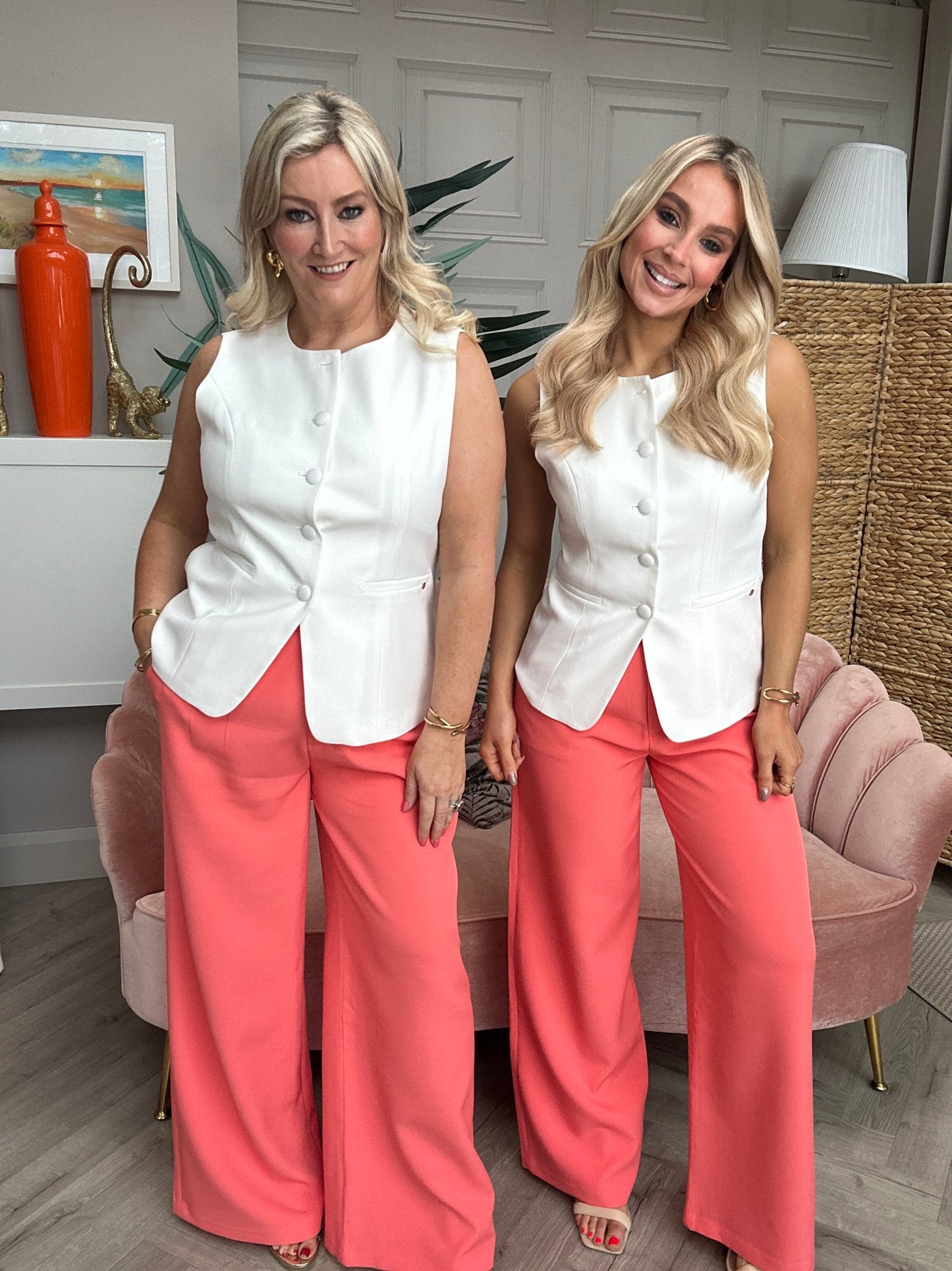 Melody Waistcoat Off White - Image 9