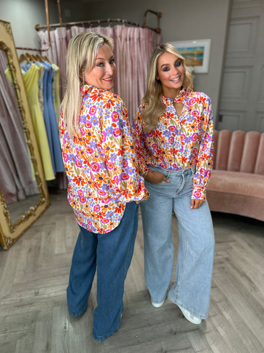 Meg Bright Floral Shirt - Image 1