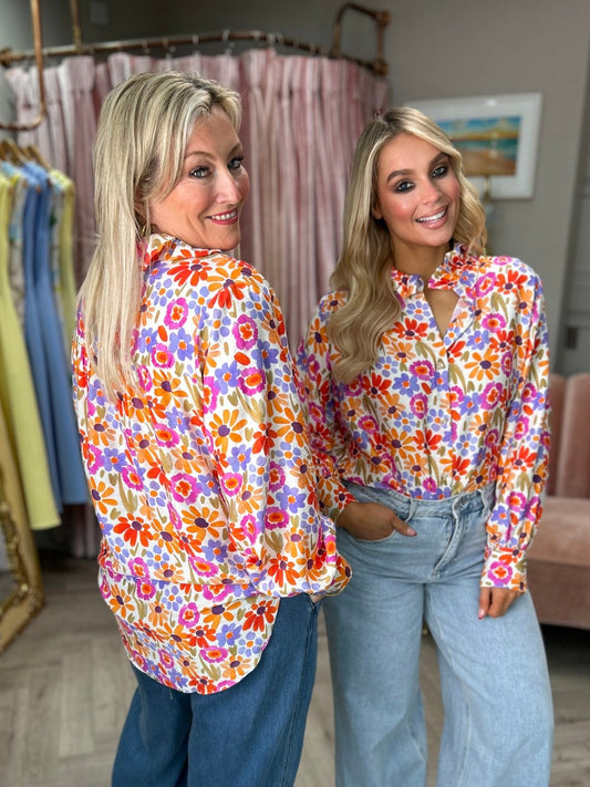 Meg Bright Floral Shirt - Image 1