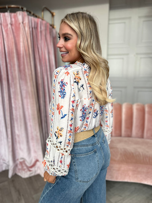 Effie Floral Blouse Blue - Image 1