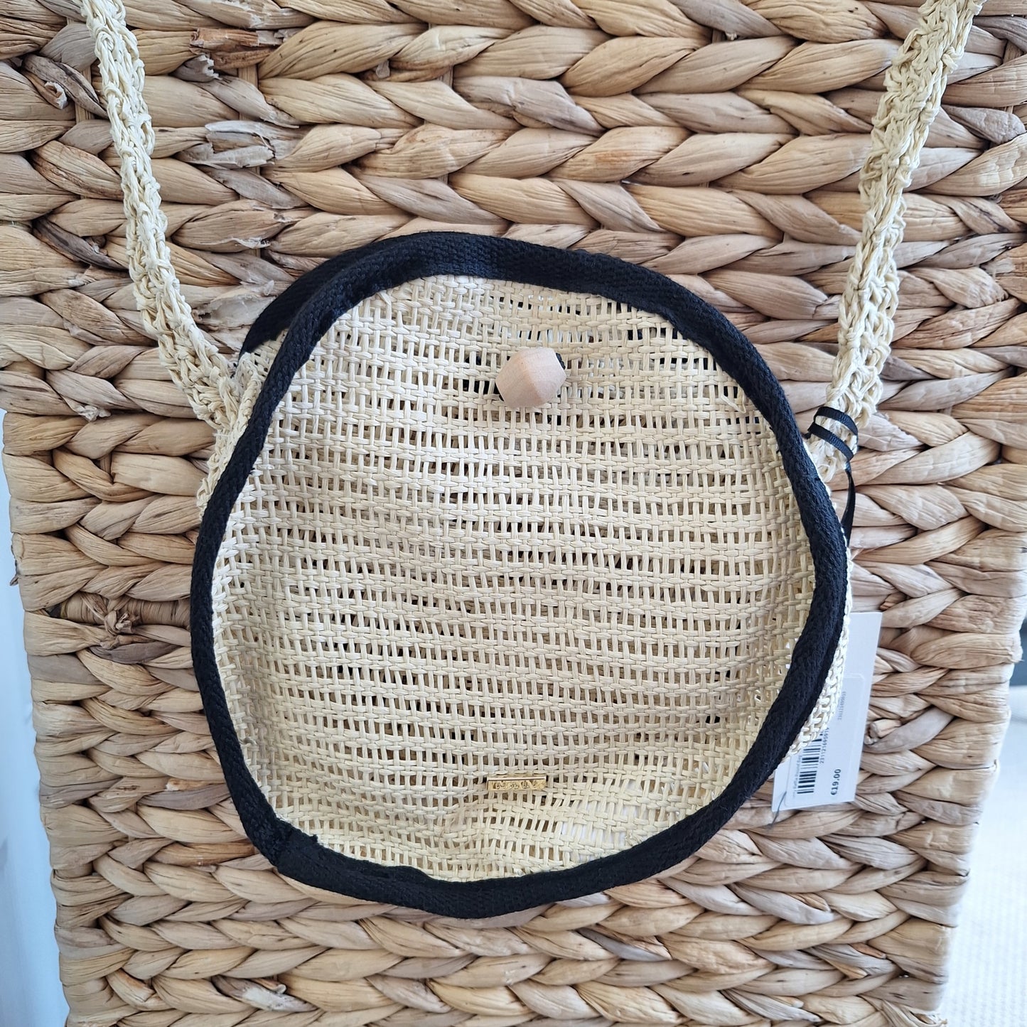 Ivory Raffia Round Bag