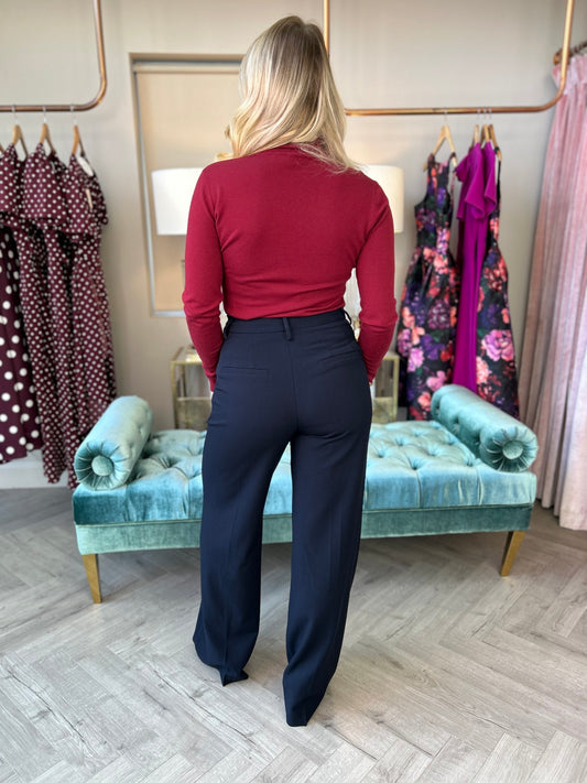 Anais Wide Leg Pants Navy - Image 1