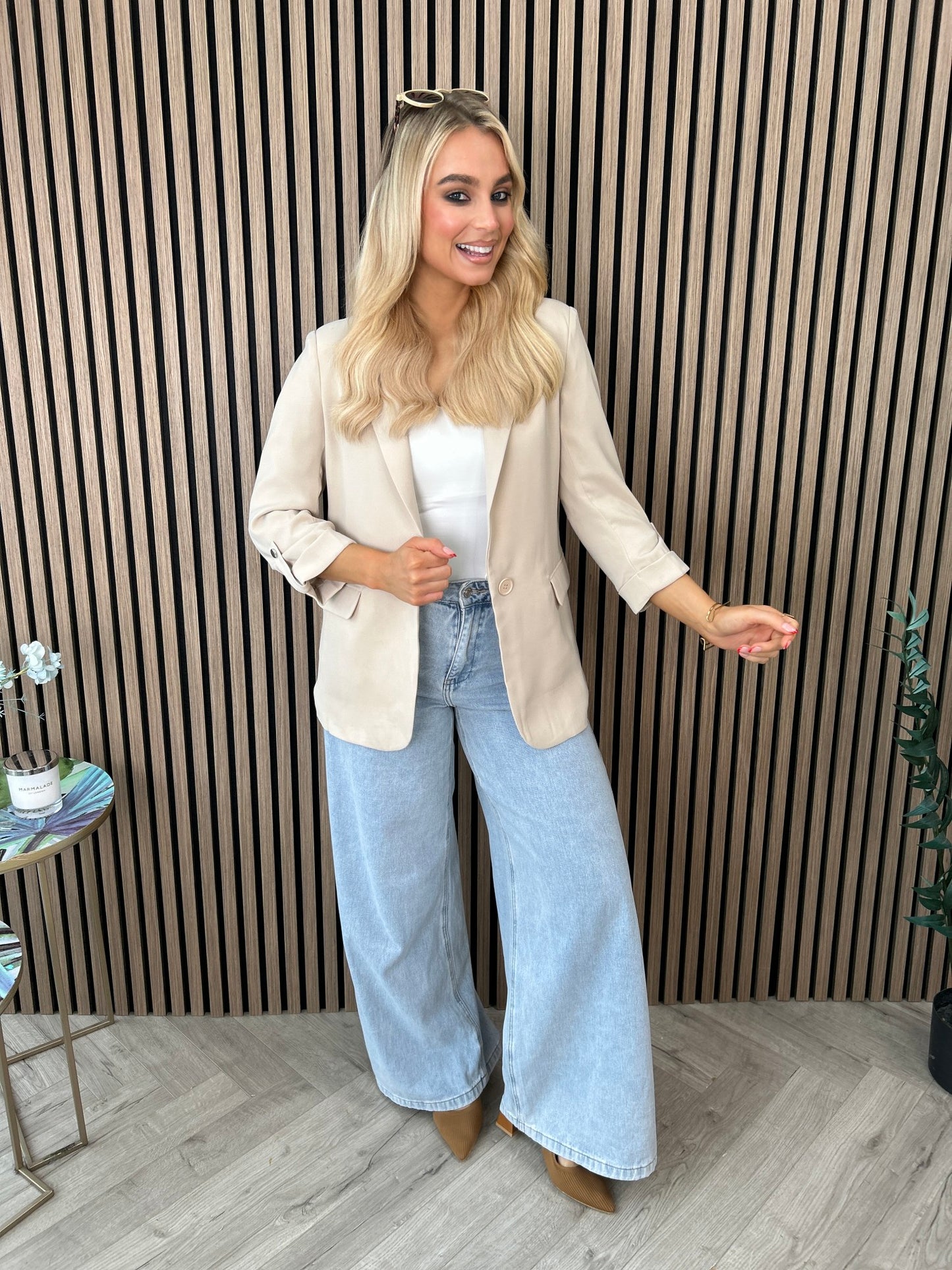 Harper Blazer Ecru - Image 4