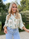 Effie Floral Blouse Green - Image unknown
