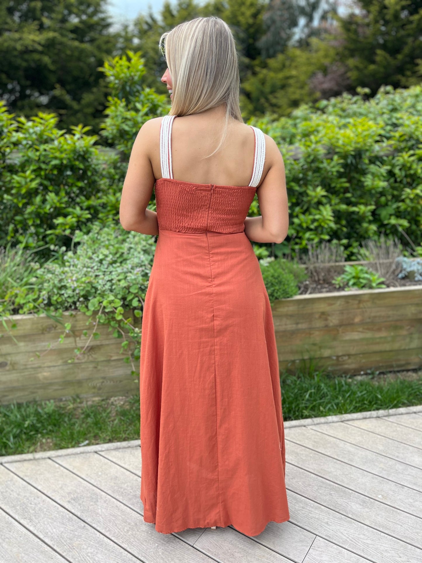 Enya Rust Maxi Dress