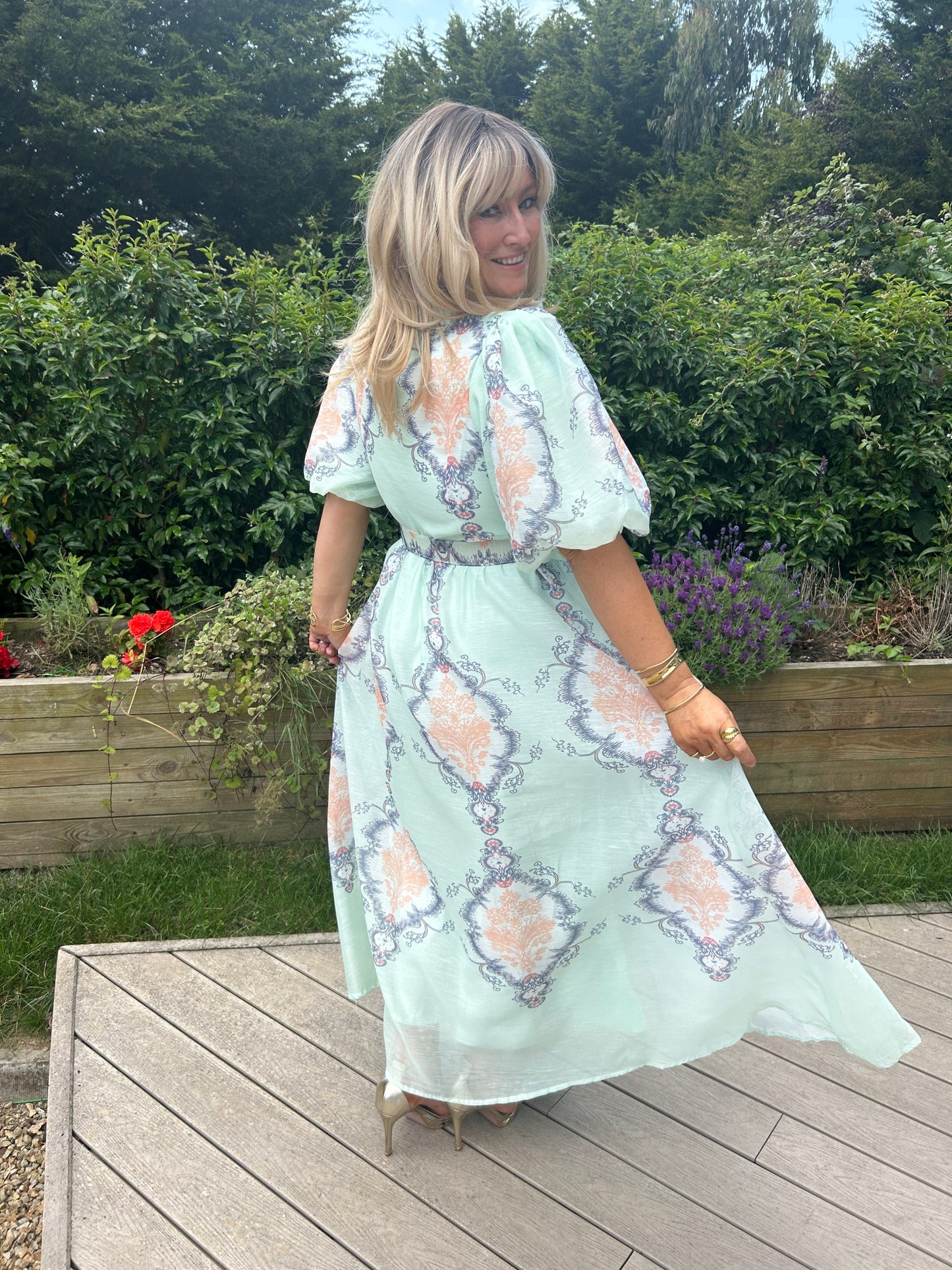 Edie Rose Dress Aqua - Image 12