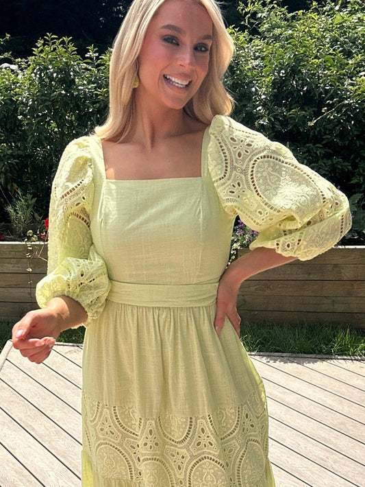 Claudie Dress Pistachio - Image 5