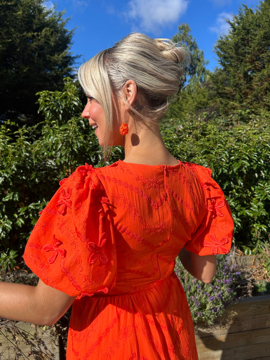 Tangerine Taya Dress