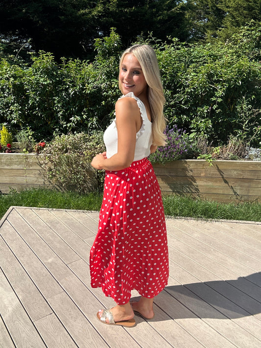 Farrah Dot Skirt