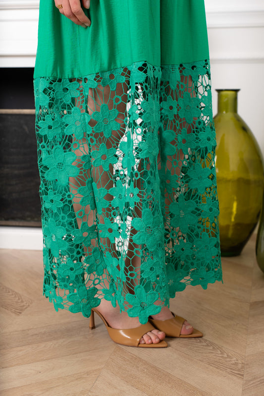 Cleo Lace Dress Green - Image 1