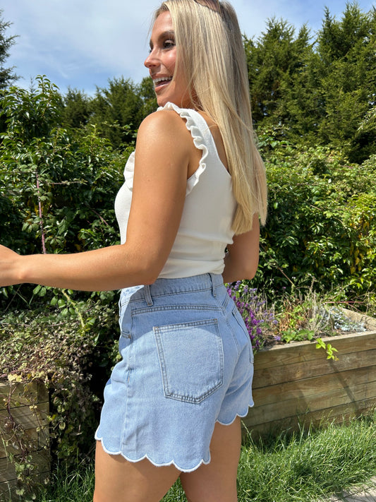 Fluer Denim Shorts