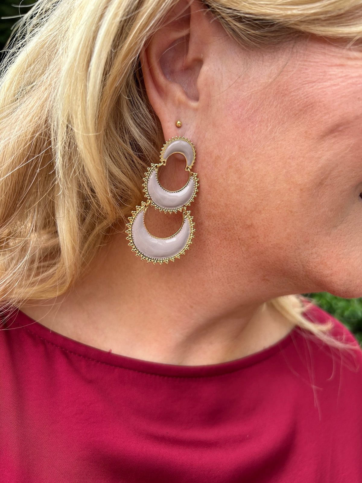 Luna Earring Taupe