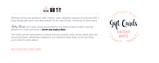 Ruby Rouge Gift Cards (Electronic Version) - Ruby Rouge Boutique