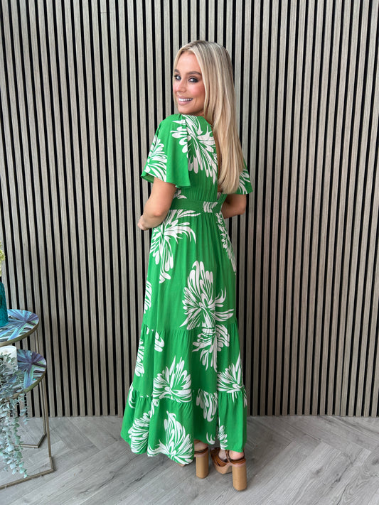 Lori Green Print Dress