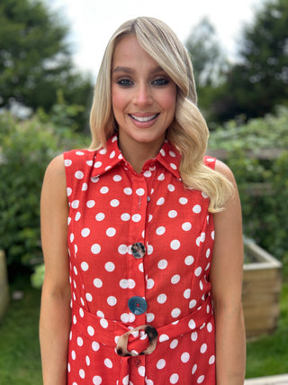 Dolli Dot Dress Rust