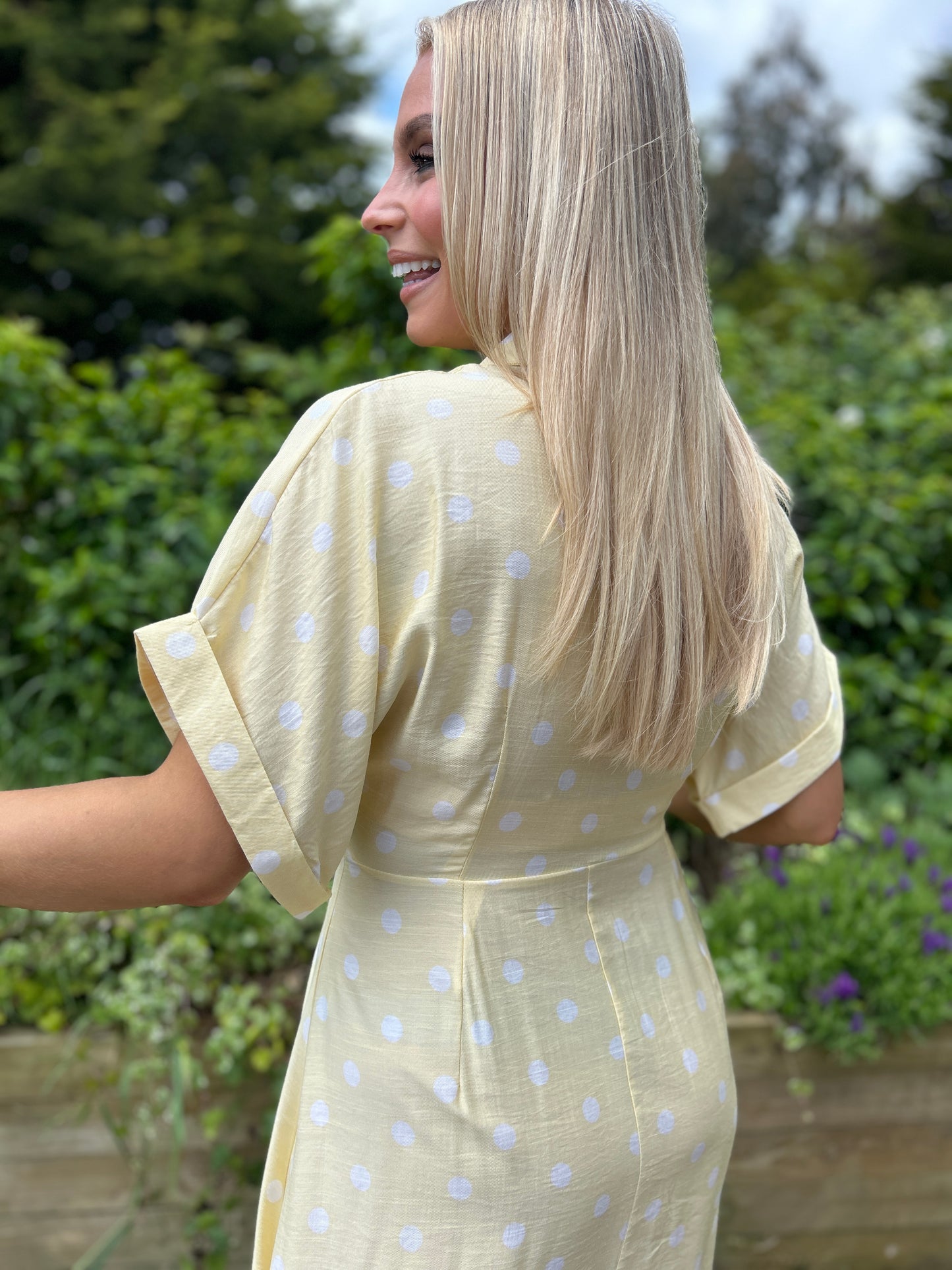 Meredith Polka Dot Dress Yellow