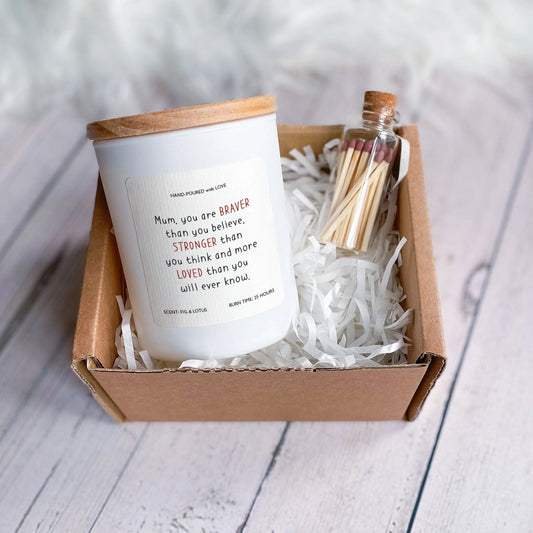 Candle Gift Box For Strong Mum (White)