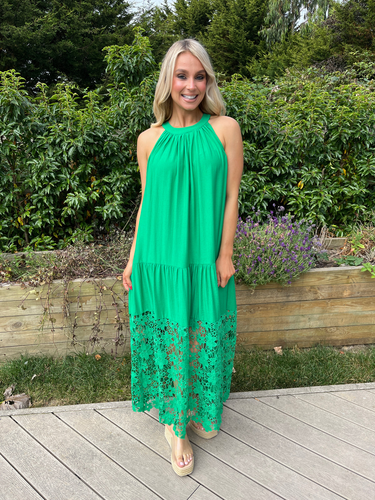 Cleo Lace Dress Green
