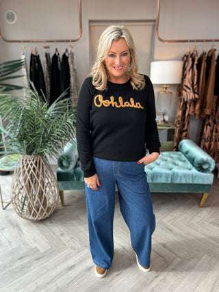 Oh La La Sweatshirt Black
