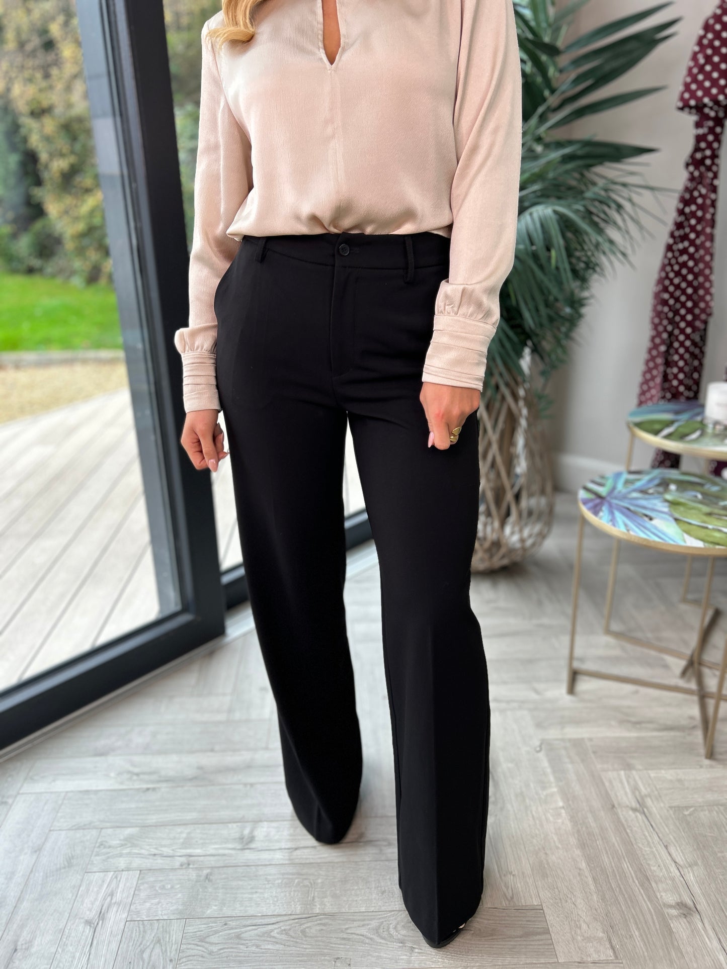 Anais Wide Leg Pants Black