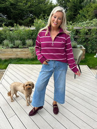 Molly Half Zip Grape