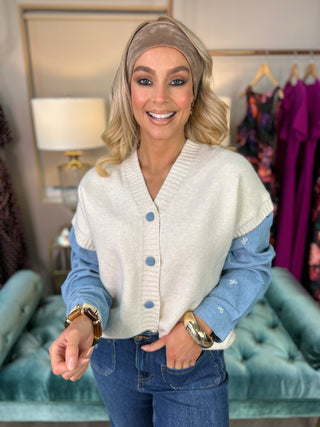 Dee Denim Sleeved Cardi