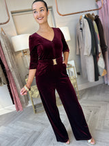 Farrah Jumpsuit Plum