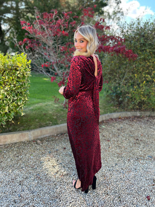 Merlot Brocade Dress