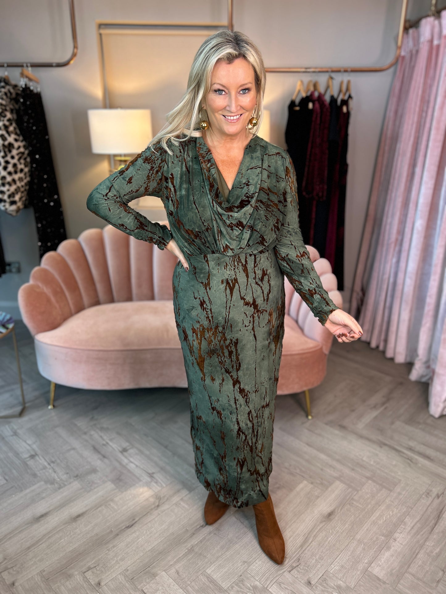 Remington Brown & Green Dress