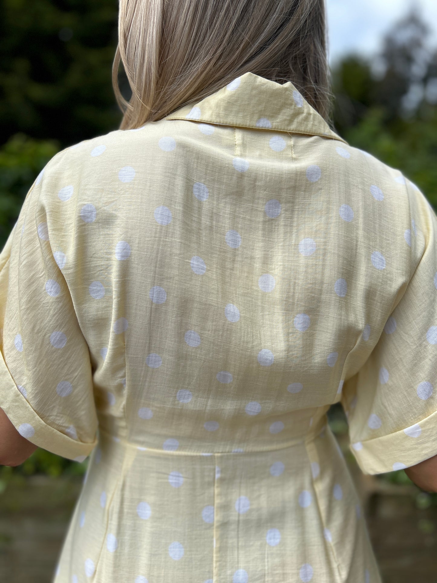 Meredith Polka Dot Dress Yellow