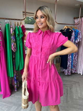 Marsha Shirt Dress Pink